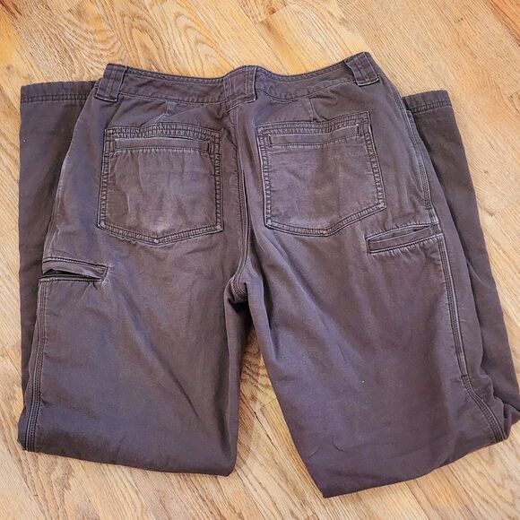 Duluth Trading Women's Fleece Lined Flex Firehose Brown pants jeans Size 10 - Picture 2 of 5